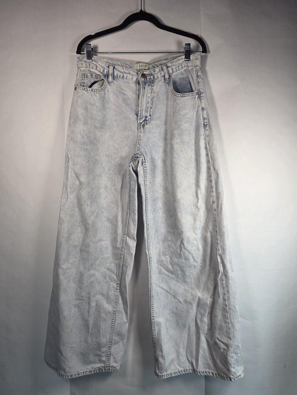 Joie Women's Light Wash Wide-Leg Jeans